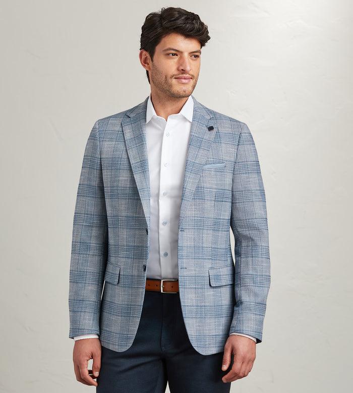 tip top Modern Fit Woven Textured Check Sport Jacket