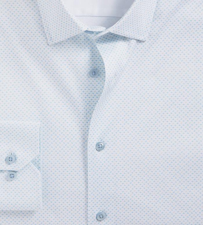 Tip Top Slim Fit 360° Stretch Soft Touch Geo Print Jersey Dress Shirt