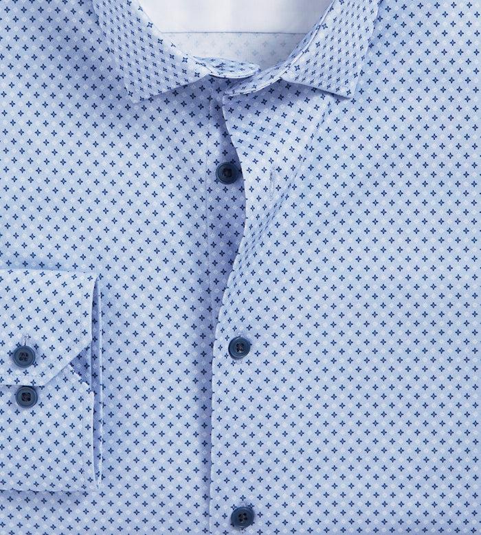 Tip Top Slim Fit 360° Stretch Soft Touch Geo Print Jersey Dress Shirt