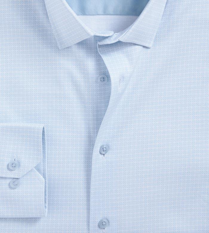 Tip Top Slim Fit 360° Stretch Soft Touch Geo Print Jersey Dress Shirt