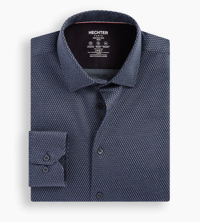 Tip Top Slim Fit 360° Stretch Soft Touch Jacquard Jersey Dress Shirt