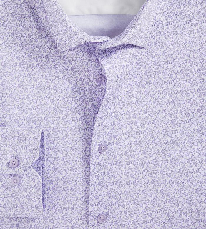 Tip Top Slim Fit 360° Stretch Soft Touch Paisley Print Jersey Dress Shirt