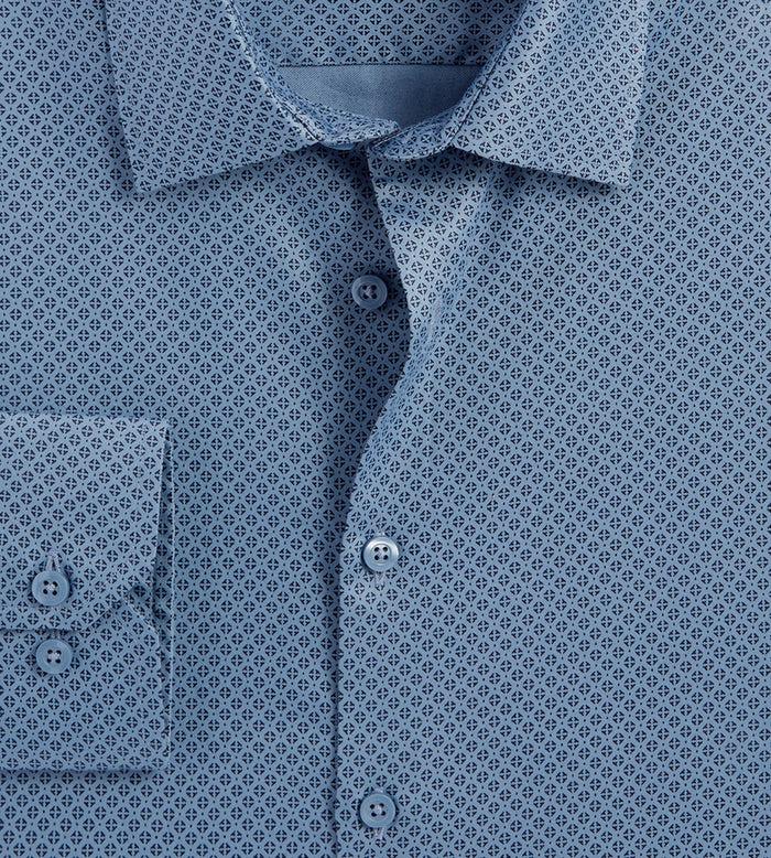 Tip Top Slim Fit Non-Iron Printed Sateen Dress Shirt