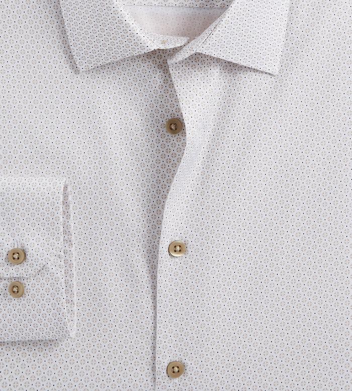 Tip Top Slim Fit Non-Iron Printed Sateen Dress Shirt