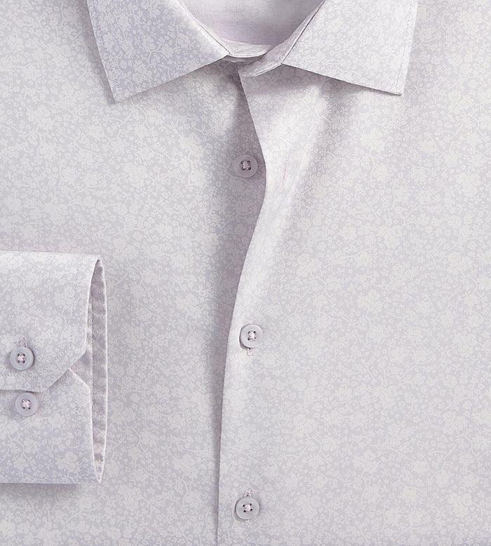 Tip Top Slim Fit Non-Iron Printed Sateen Dress Shirt