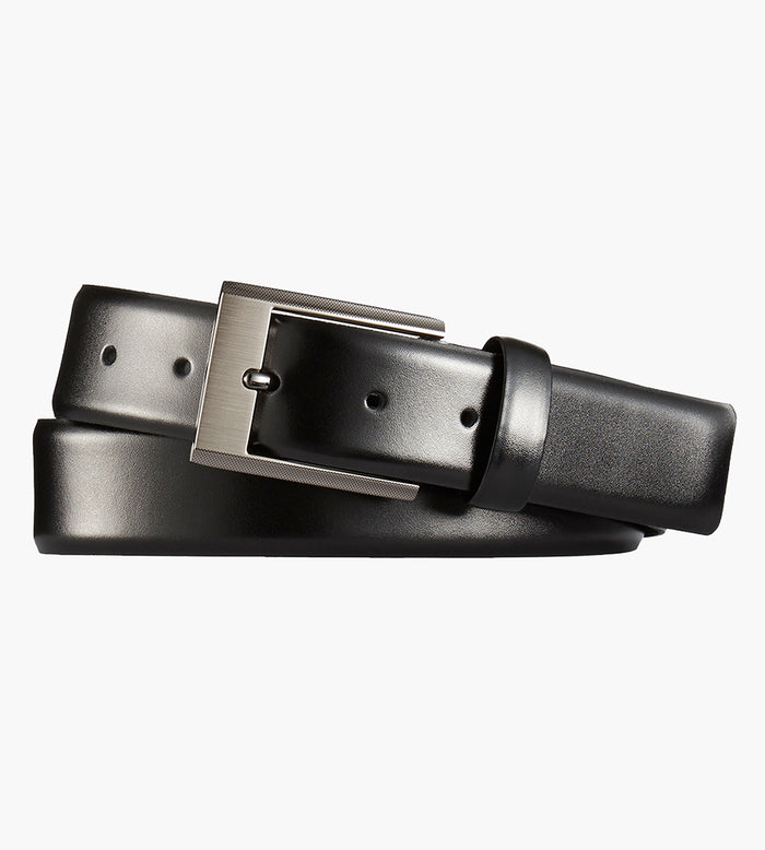 Tip Top Smooth Laser-Etched Square Tongue Buckle Belt