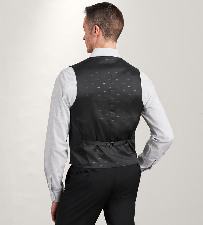Tip Top Black Neat Suit Vest