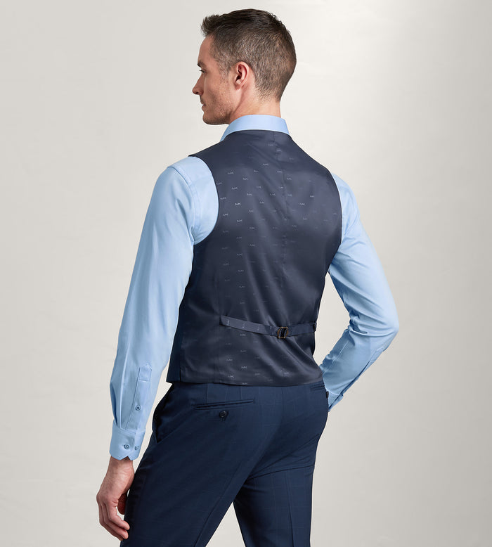 Tip Top Blue Windowpane Suit Vest
