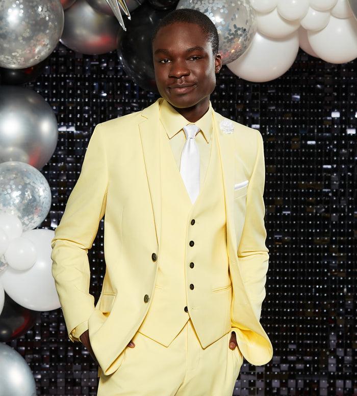 Tip Top Bright Yellow Solid Suit Vest