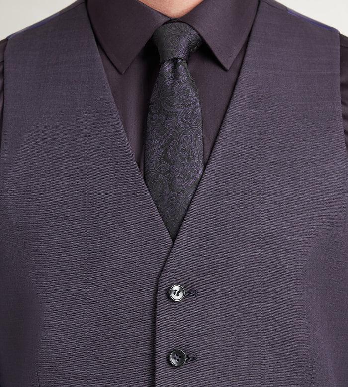 Tip Top Deep Purple Solid Suit Vest