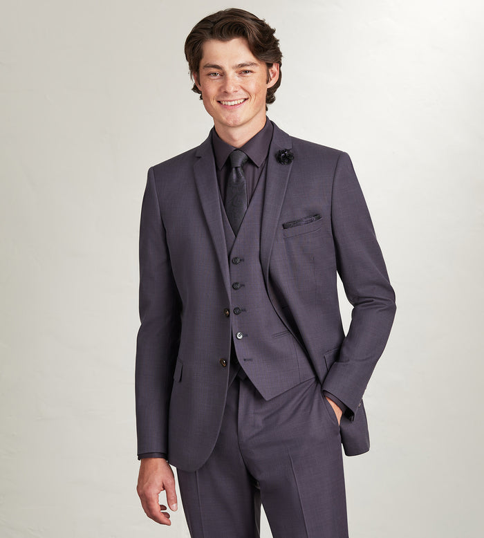 Tip Top Deep Purple Solid Suit Vest