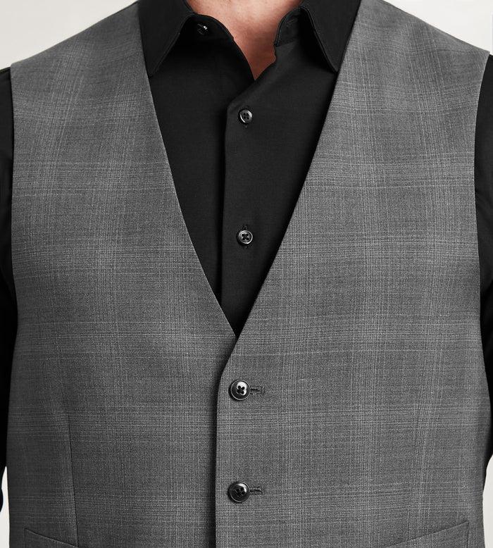 Tip Top Grey Plaid Suit Vest