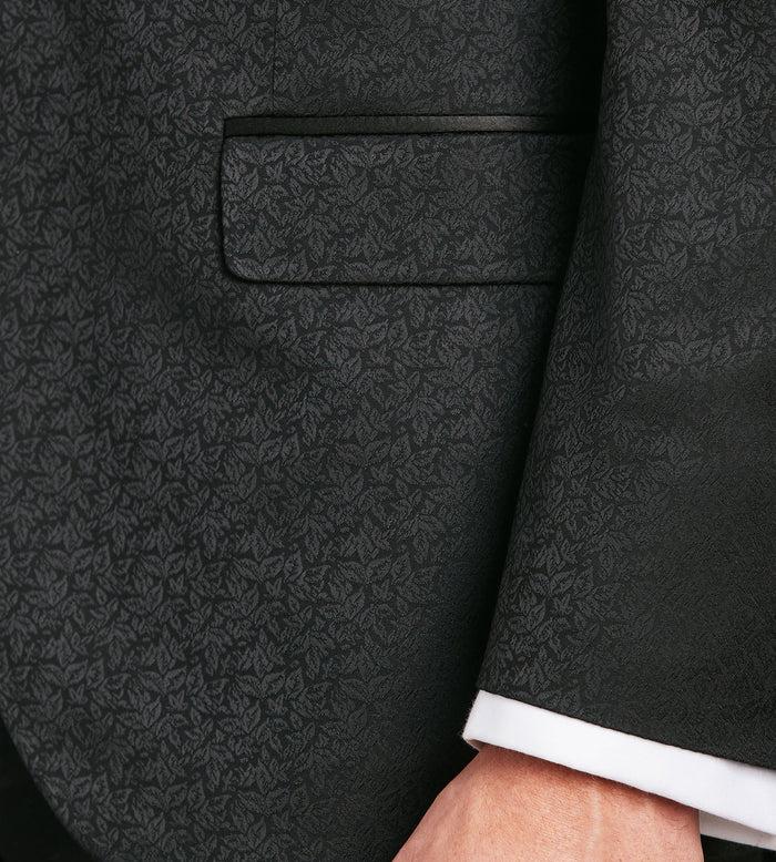 Tip Top Modern Fit Black Jacquard Tuxedo