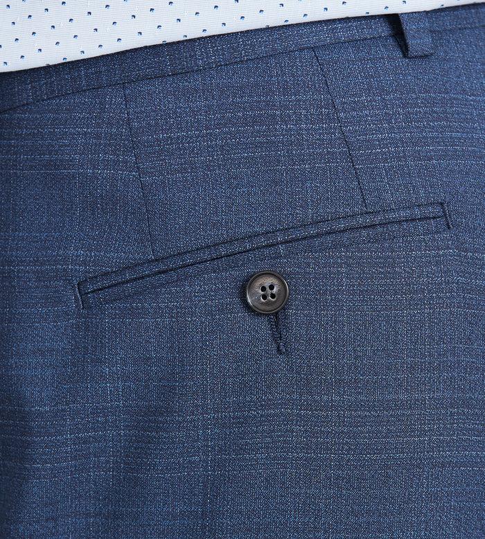 Tip Top Modern Fit Blue Plaid Suit Pants