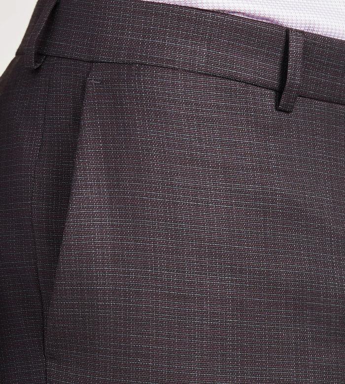 Tip Top Modern Fit Burgundy Neat Suit Pants