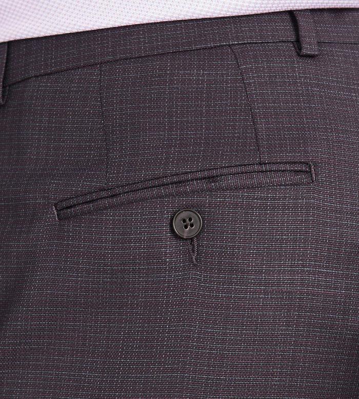 Tip Top Modern Fit Burgundy Neat Suit Pants