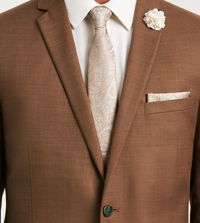 Tip Top Modern Fit Cappuccino Solid Suit