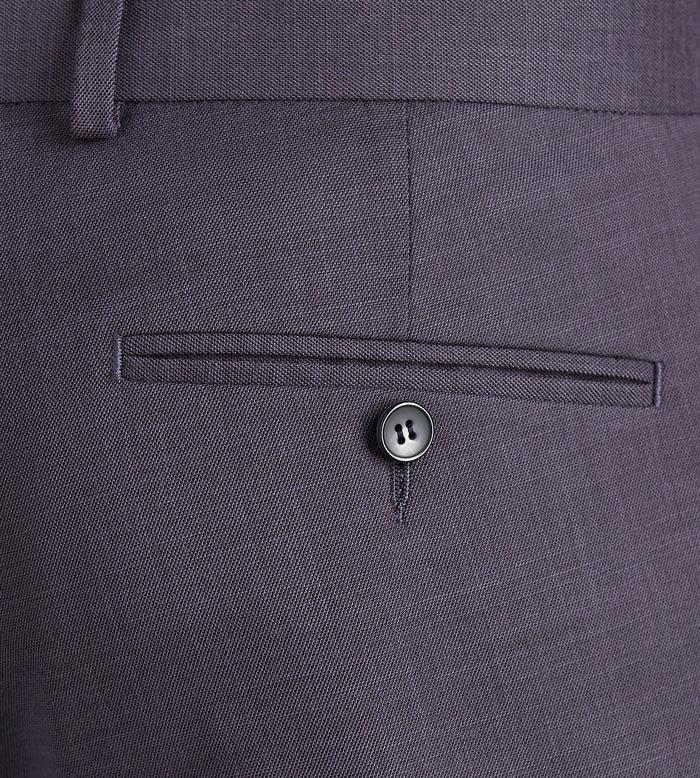 Tip Top Modern Fit Deep Purple Solid Suit Pant