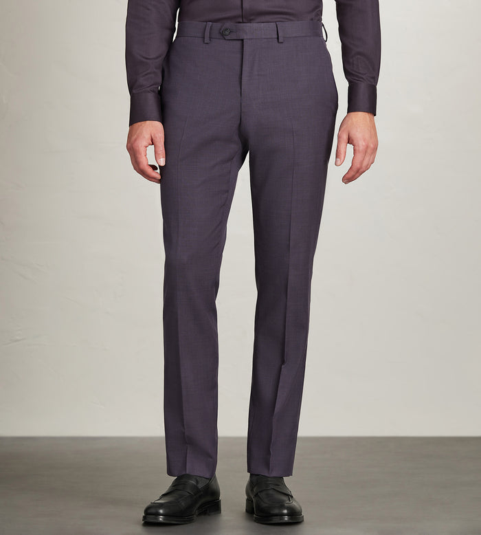tip top Modern Fit Deep Purple Solid Suit Pant