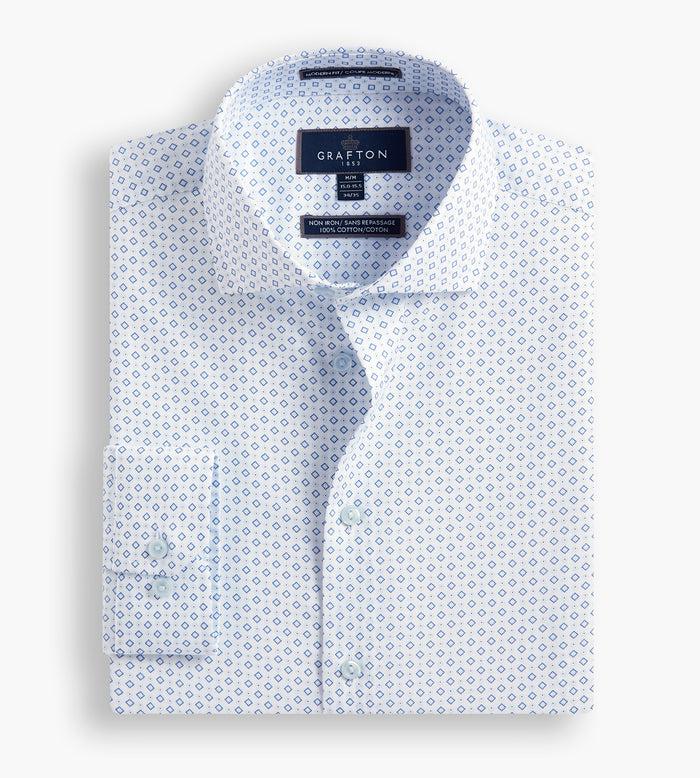 Tip Top Modern Fit Geo Print Dress Shirt