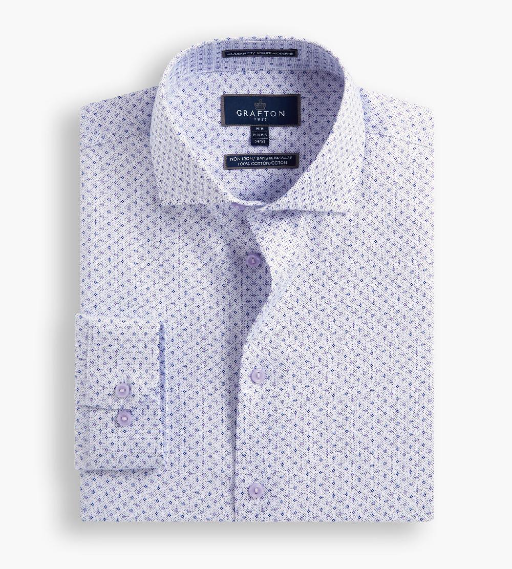 Tip Top Modern Fit Geo Print Dress Shirt