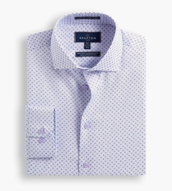 Tip Top Modern Fit Geo Print Dress Shirt