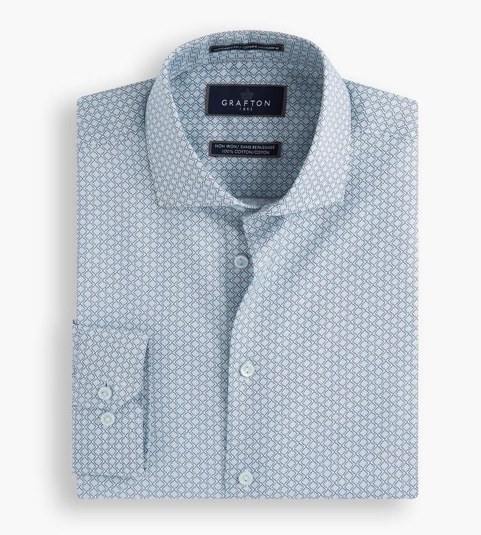 tip top Modern Fit Geo Print Dress Shirt