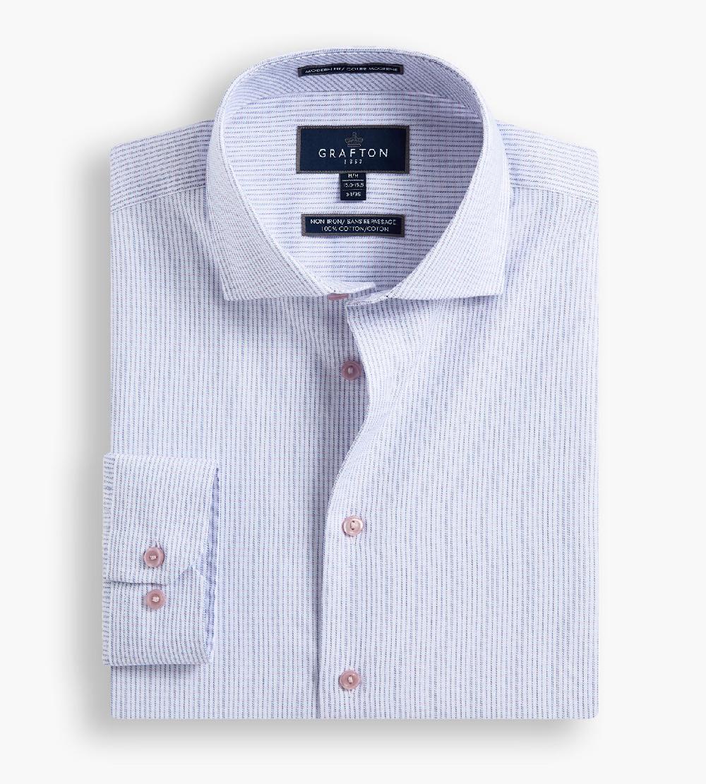Tip Top Modern Fit Geo Print Jacquard Dress Shirt