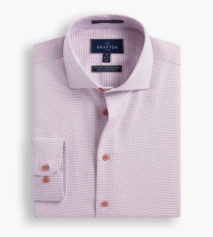 tip top Modern Fit Geo Print Jacquard Dress Shirt