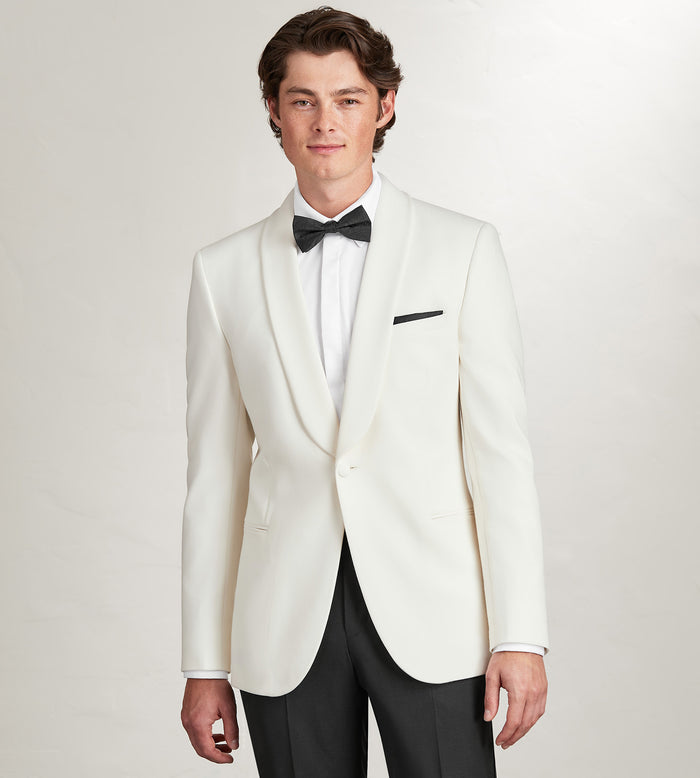 tip top Modern Fit Ivory Solid Tuxedo