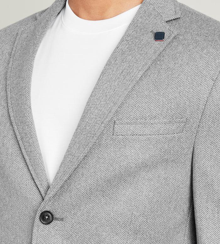 Tip Top Modern Fit Knit Herringbone Sport Jacket