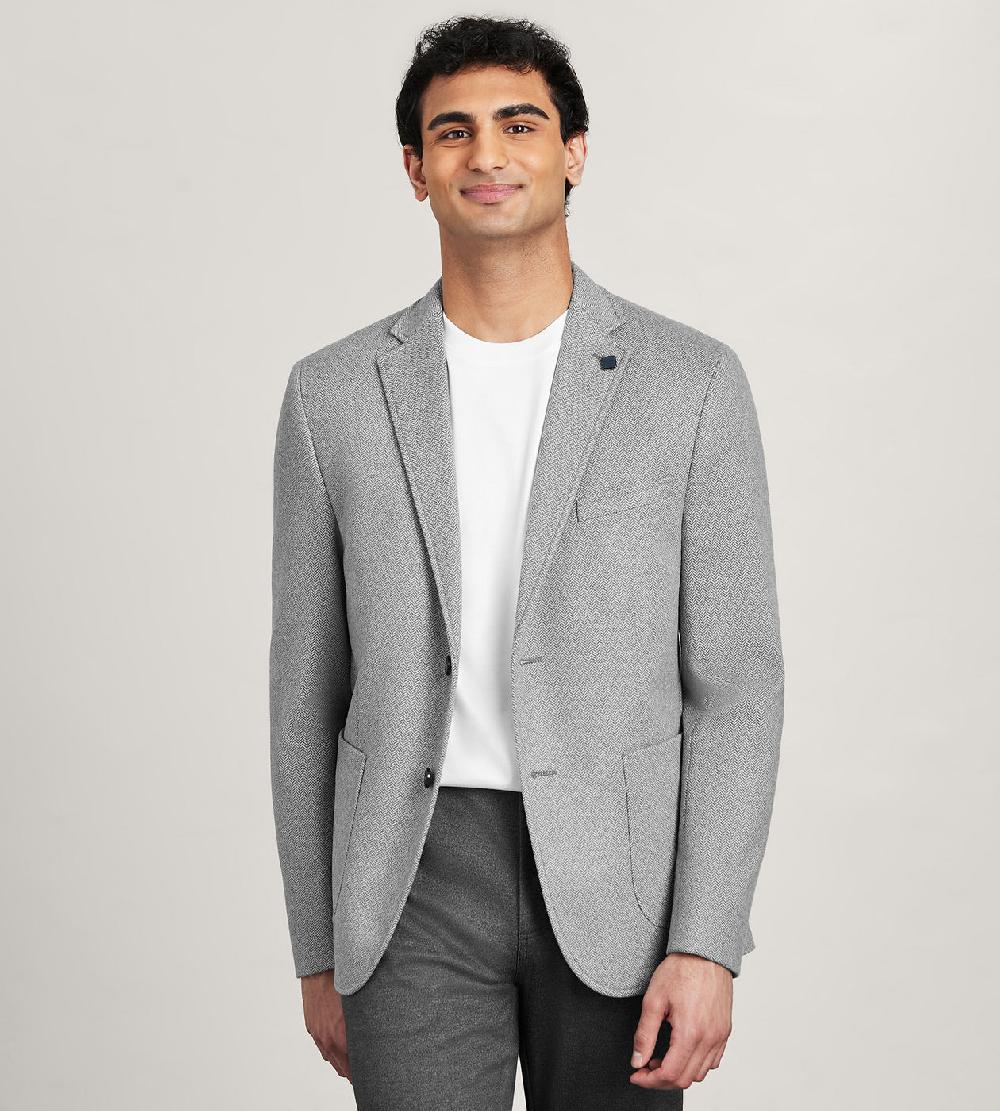 Tip Top Modern Fit Knit Herringbone Sport Jacket