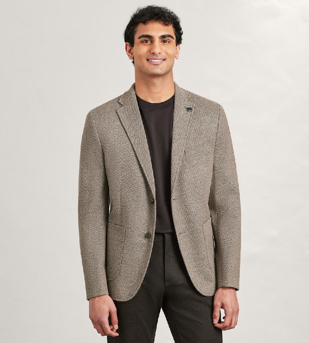 Tip Top Modern Fit Knit Herringbone Sport Jacket
