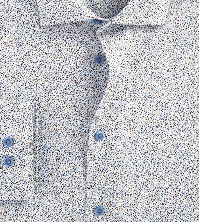 Tip Top Modern Fit Leaf Print Non-Iron Dress Shirt