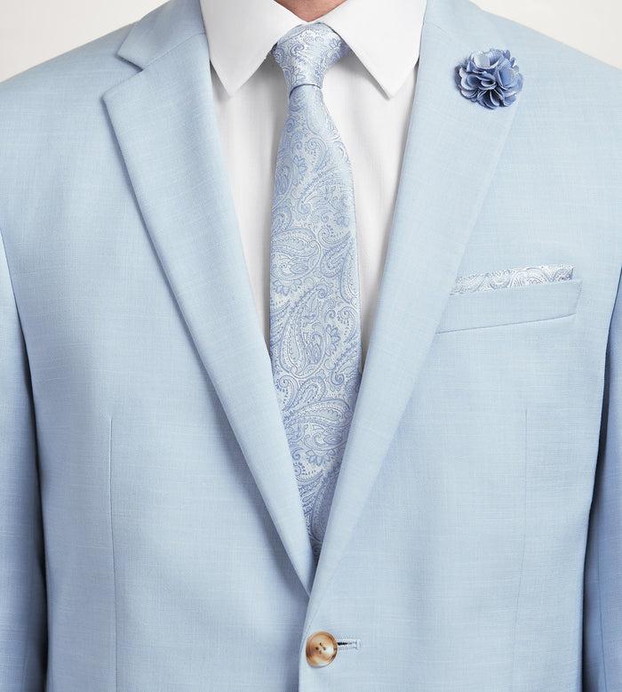Tip Top Modern Fit Light Blue Solid Suit