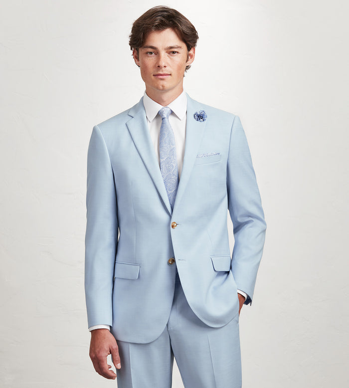 tip top Modern Fit Light Blue Solid Suit