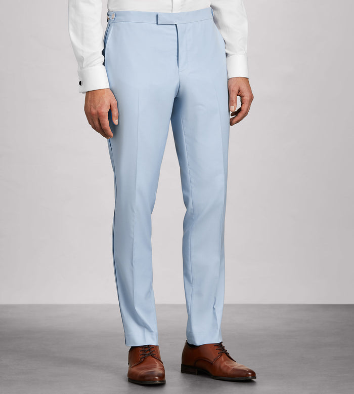 tip top Modern Fit Light Blue Solid Tuxedo Pants