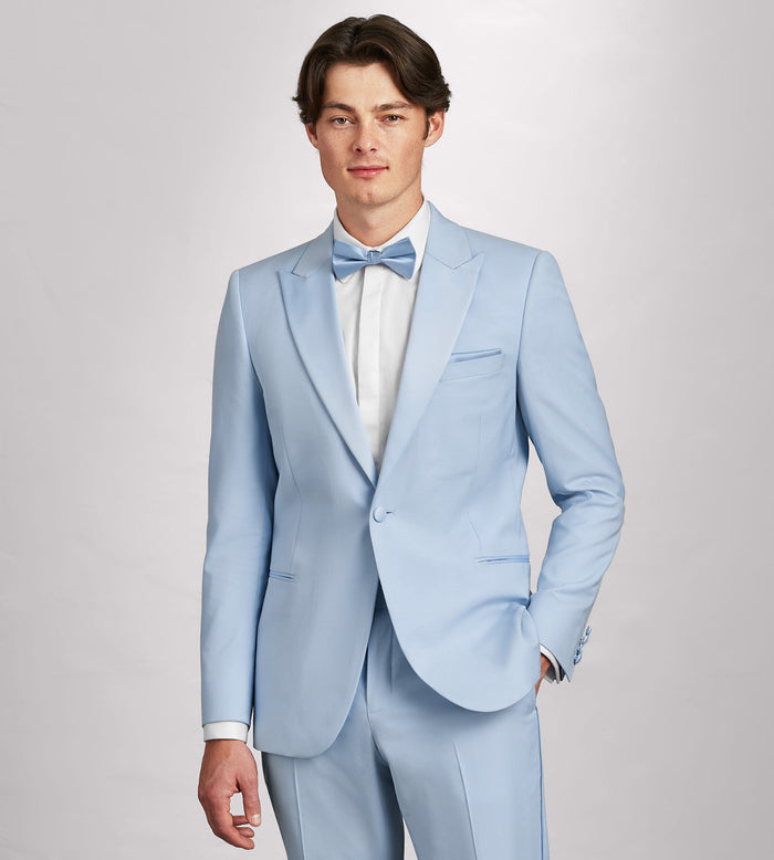 tip top Modern Fit Light Blue Solid Tuxedo