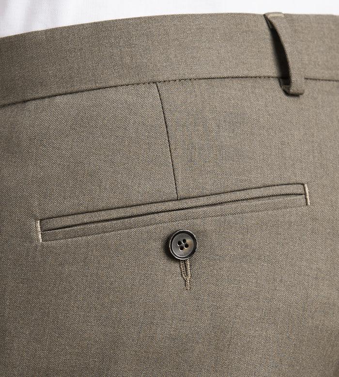 Tip Top Modern Fit Light Brown Solid Suit Pants