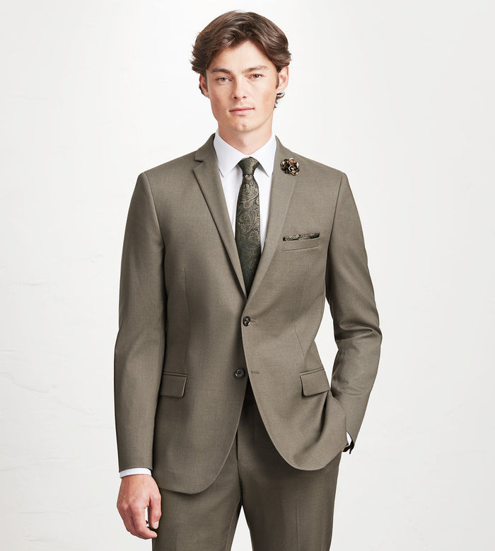 tip top Modern Fit Light Brown Solid Suit