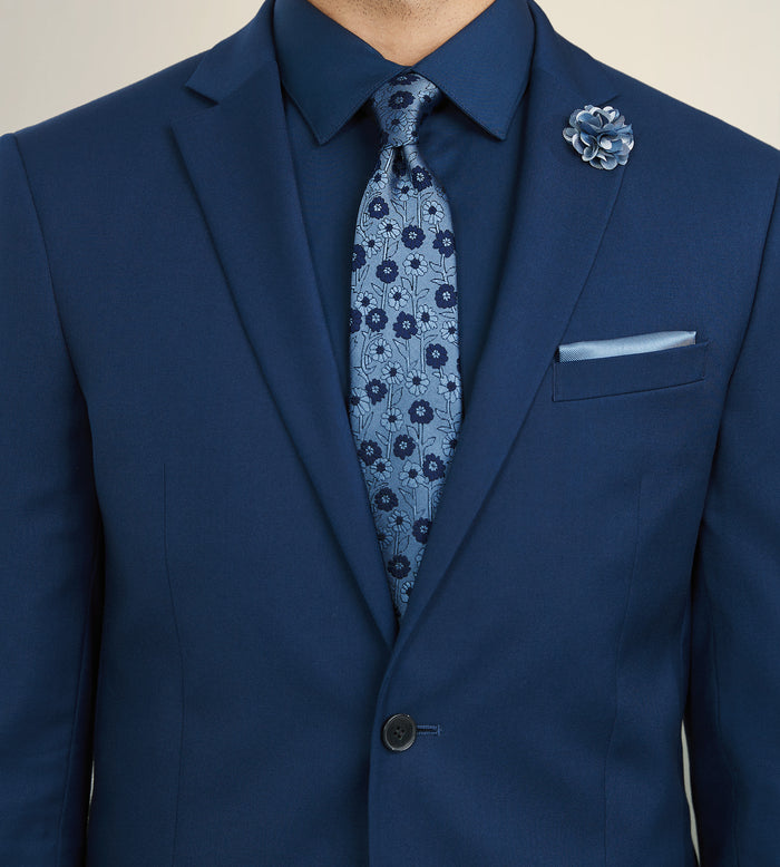 Tip Top Modern Fit Light Grey Solid Suit