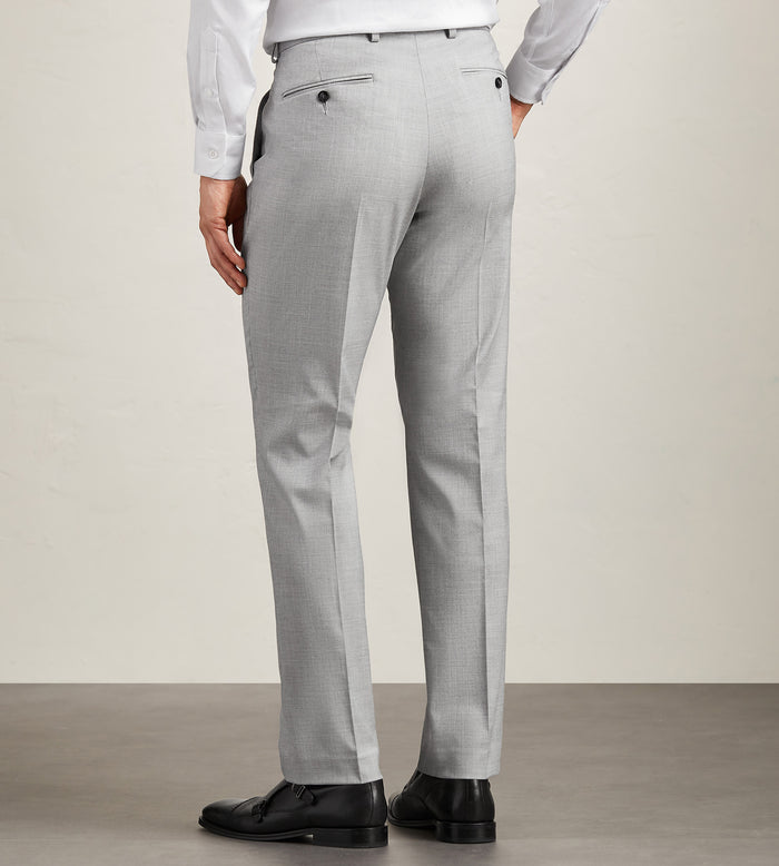 Tip Top Modern Fit Light Grey Solid Suit Pant
