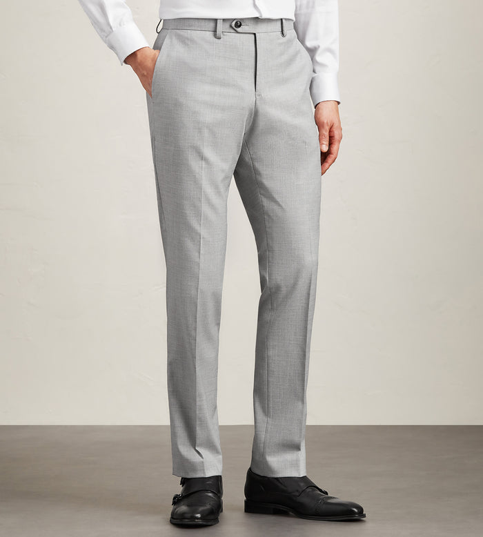 tip top Modern Fit Light Grey Solid Suit Pant