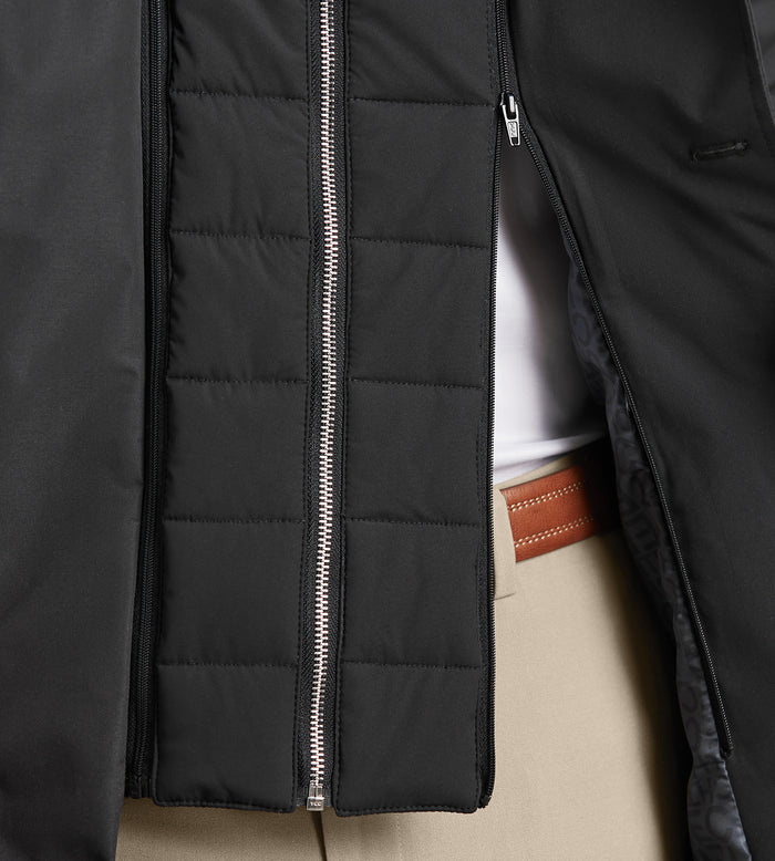 Tip Top Modern Fit Mac Coat With Removable Bib