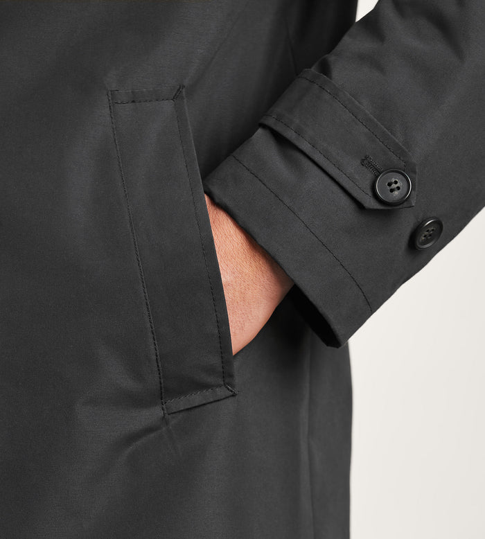 Tip Top Modern Fit Mac Coat With Removable Bib