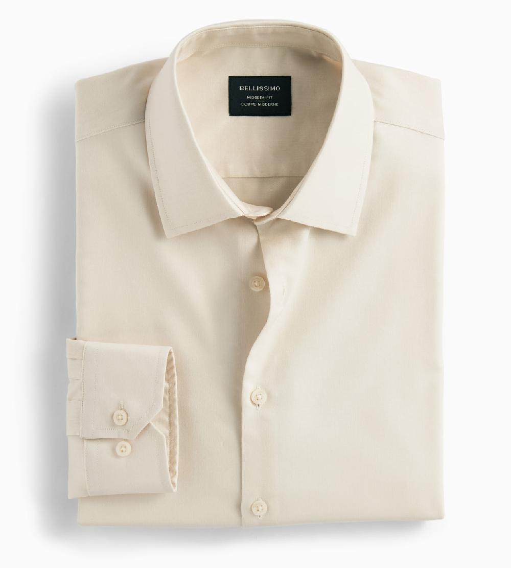 Tip Top Modern Fit Non-Iron Sateen Dress Shirt