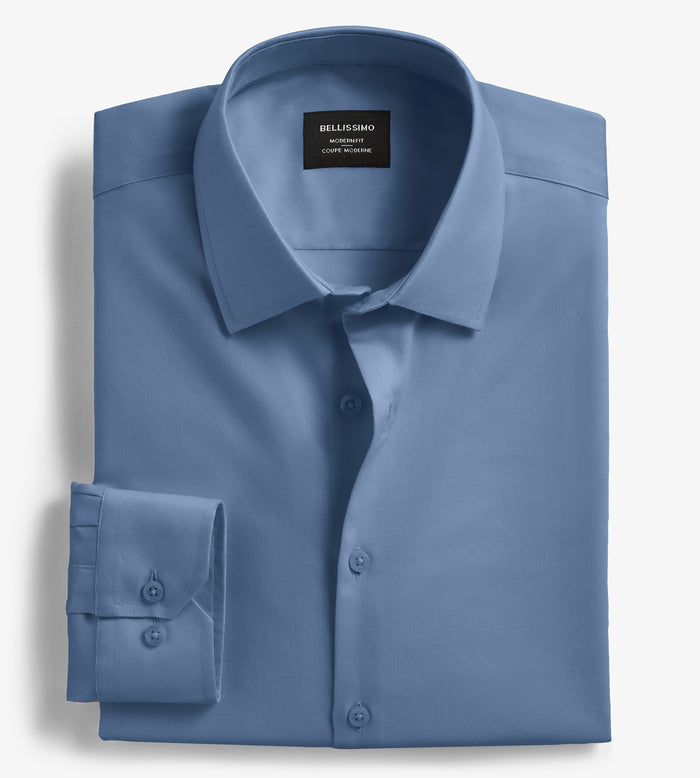 Tip Top Modern Fit Non-Iron Sateen Dress Shirt