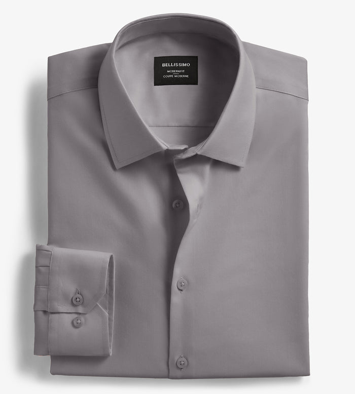 Tip Top Modern Fit Non-Iron Sateen Dress Shirt