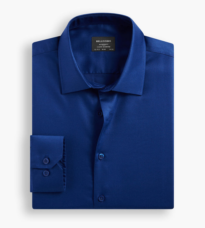 Tip Top Modern Fit Non-Iron Sateen Dress Shirt