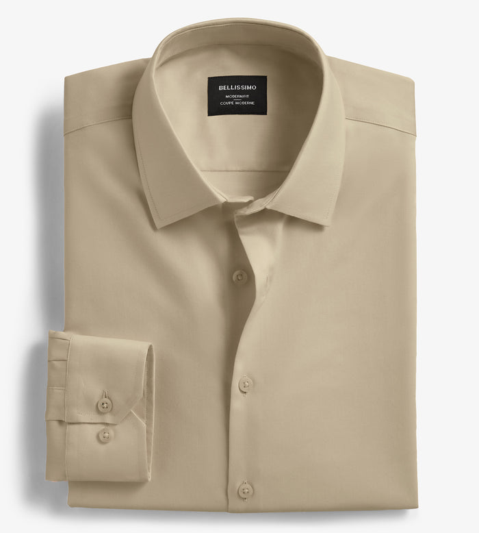 tip top Modern Fit Non-Iron Sateen Dress Shirt
